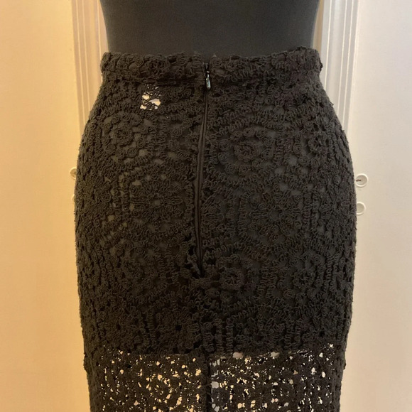🌹 H&M Crochet See Thru Black Skirt - Picture 6 of 6